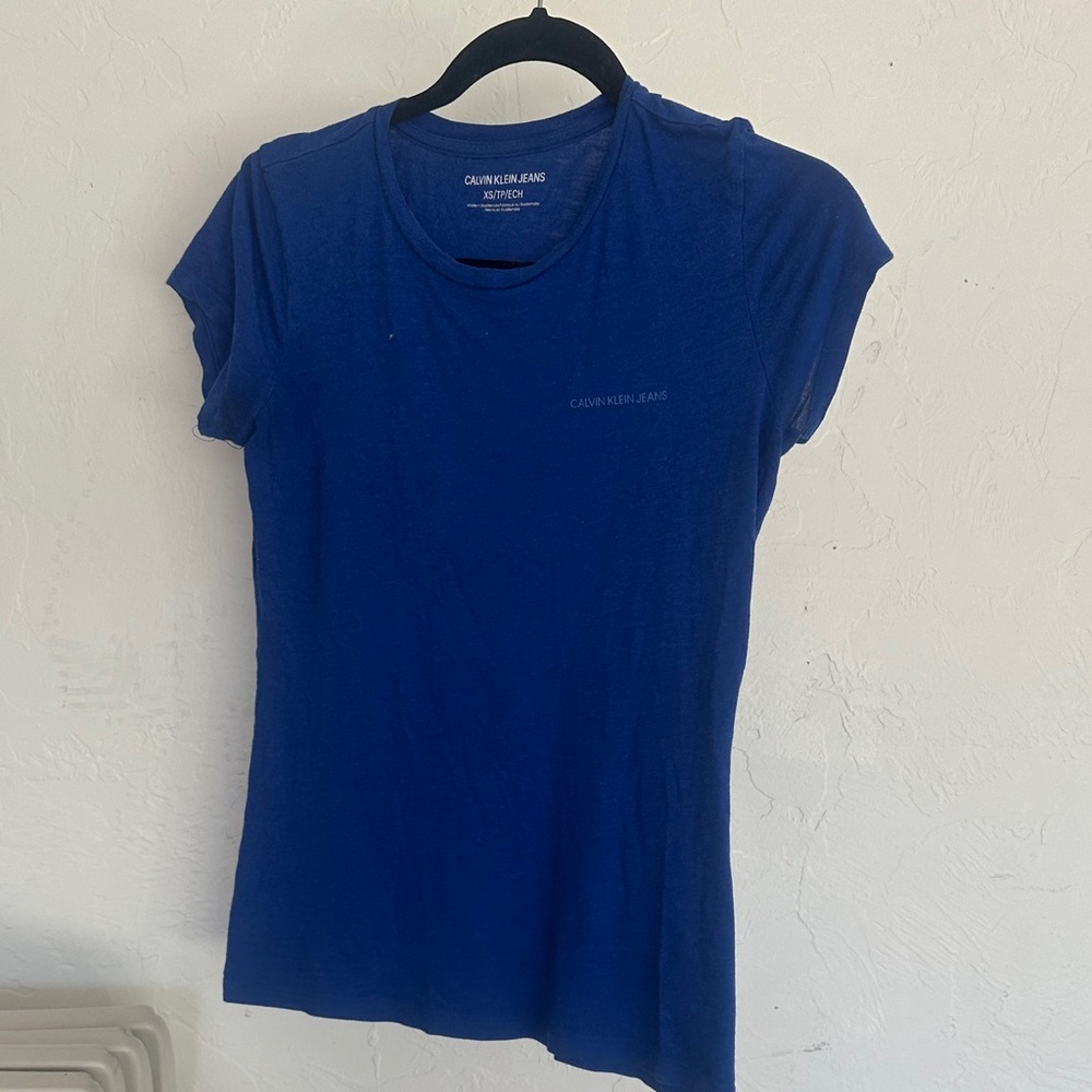 Calvin Klein Women's Royal Blue Short Sleeve Tee
